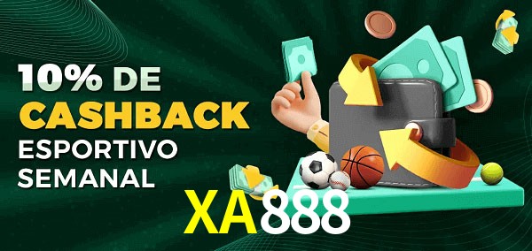 10% de bônus de cashback na XA888